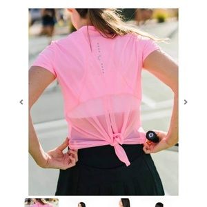 Zyia Pink Split Back Mesh T